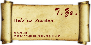 Thész Zsombor névjegykártya