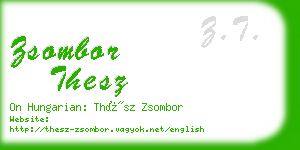 zsombor thesz business card